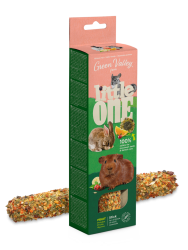 LITTLE ONE Зеленая долина (180 г) Полностью съедобная беззерновая палочка для травоядных животных, с фруктами - фото
