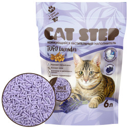 CAT STEP Tofu Lavender Наполнитель растительный комкующийся (6 л) - фото