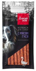 TiTBiT ДИКИЙ ЗОВ Колбаса для собак с мясом гуся и брусникой (85 г) - фото