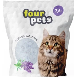 FOUR PETS Наполнитель силикагелевый, лаванда (7.6 л) - фото