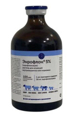 ЭНРОФЛОН 5% (Энрофлоксацин) раствор для инъекций (100 мл) Vic (аналог Байтрила) - фото