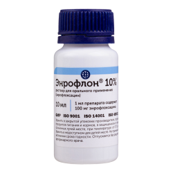 ЭНРОФЛОН 10% (Энрофлоксацин) раствор для орального примения (1 флакон 10 мл) Vic - фото
