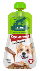 TiTBiT Соус мясной с говядиной лакомство для собак (150 г) - фото