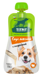 TiTBiT Соус мясной с индейкой лакомство для собак (150 г) - фото