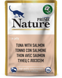 PRIME NATURE Tuna with salmon (пауч 100 г) тунец с лососем для кошек, в желе - фото