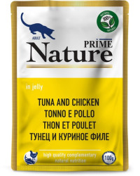 PRIME NATURE Tuna and chiken (пауч 100 г)  тунец и куриное филе для кошек, в желе - фото