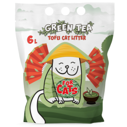 FOR CATS Tofu Green tea (6 л) комкующийся, с ароматом зеленого чая - фото