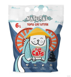 FOR CATS Tofu Natural (6 л) комкующийся, без запаха - фото
