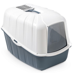 MPS KOMODA Туалет дом закрытый кошачий, темно-синий (54 x 39 x 40h см) - фото