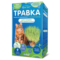 ЧЕТЫРЕ С ХВОСТИКОМ Травка для кошек (80 г) АВЗ - фото