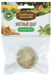 МЯТНЫЙ ШАР, для кошек (22 г) Деревенские лакомства - фото