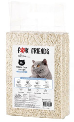 FOR FRIENDS Tofu Natural (11 л) Наполнитель комкующийся, натуральный - фото