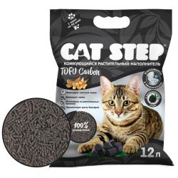 CAT STEP Tofu Carbon Наполнитель растительный комкующийся (12 л) - фото
