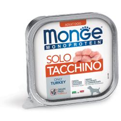 MONGE SOLO Monoprotein Turkey (лоток 150 г) монопротеиновый паштет с индейкой для собак - фото