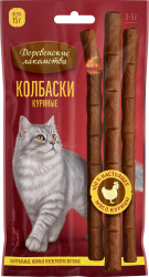 ДЕРЕВЕНСКИЕ ЛАКОМСТВА Колбаски куриные (15 г, 3 × 5 г) - фото