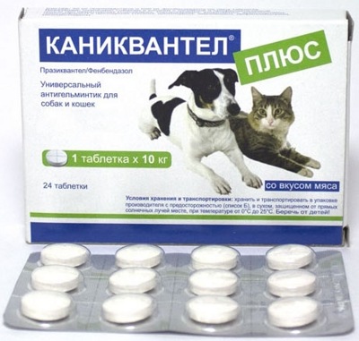 КАНИКВАНТЕЛ Плюс Антигельминтик для собак и кошек (1 табл.) Euracon (Празиквантел + фенбендазол) - фото