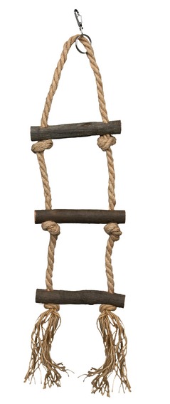 TRIXIE Лестница из сизалевой веревки и дерева (3 перекладины/ 40 см) - фото