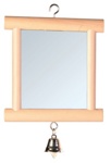 TRIXIE Mirror with Wooden Frame Зеркальце с колокольчиком, в деревянной рамке - фото